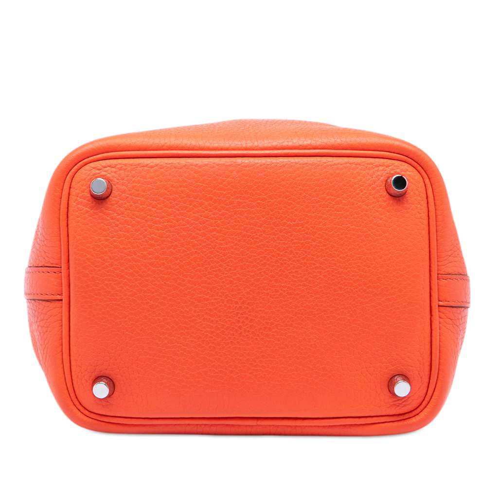 Hermès Clemence Picotin Lock 18 Orange Leather Good condition - Inside View