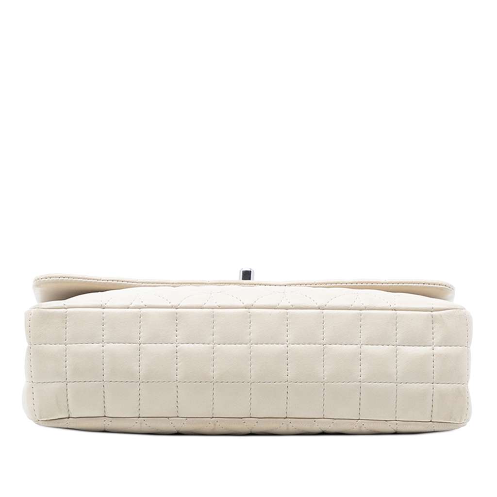 Chanel Quilted Lambskin Lady Graphic Flap White Leather Good condition - Inside View