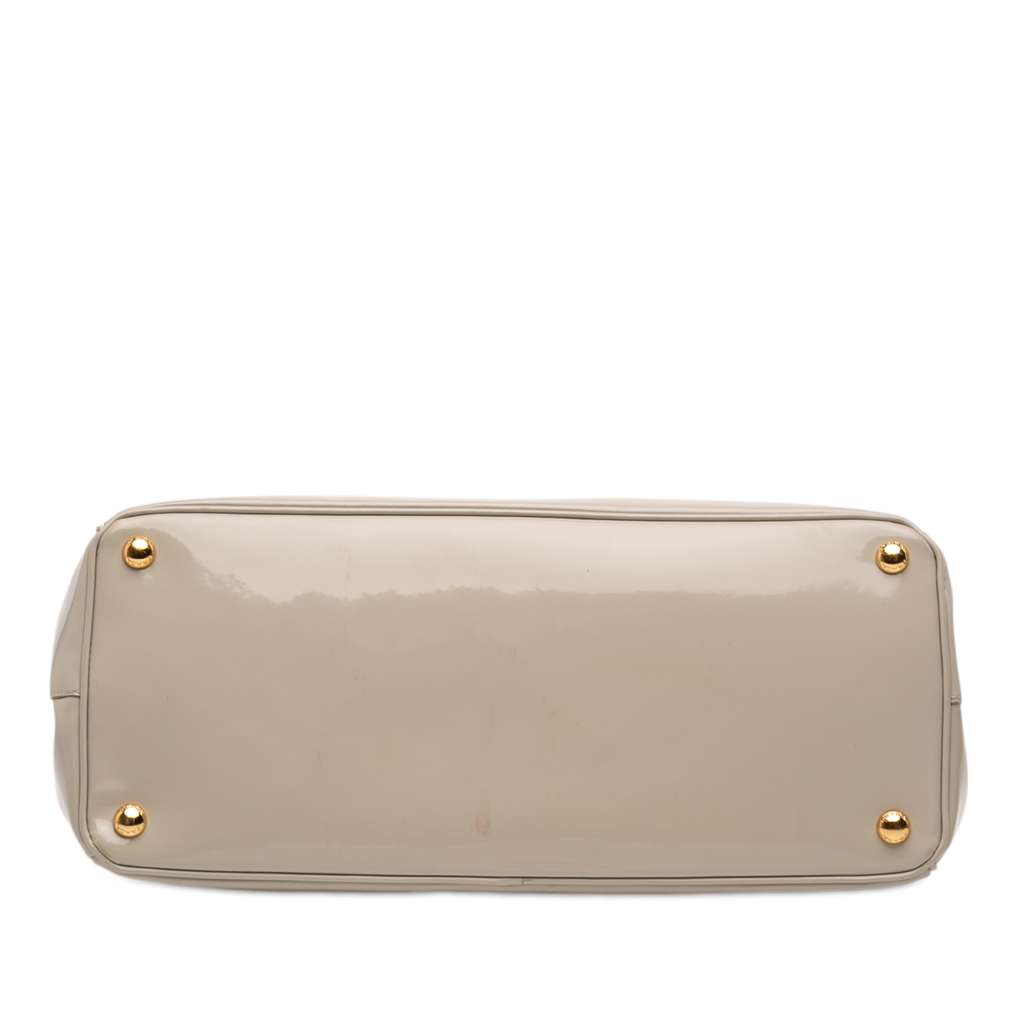 Prada Medium Spazzolato Galleria Double Zip Satchel Brown Leather Good condition - Inside View