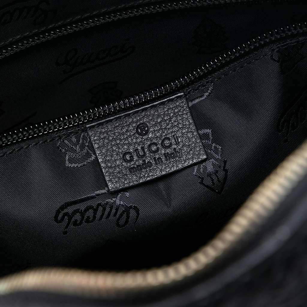 Gucci Guccissima Crossbody Black Leather Good condition - Box View