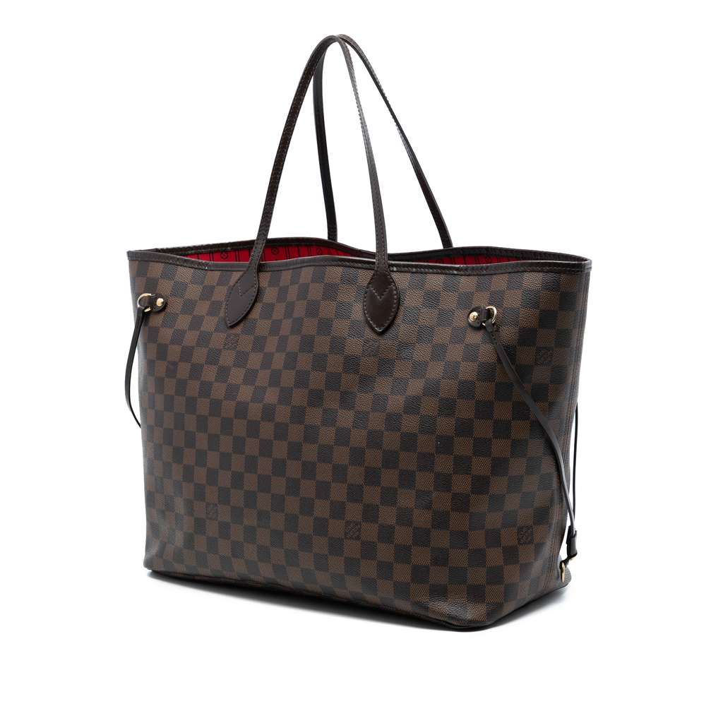 Louis Vuitton Damier Ebene Neverfull GM Brown Good condition - Back View