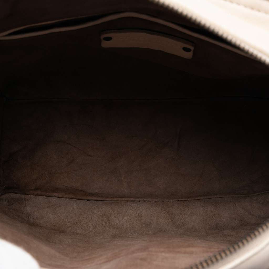 Bottega Veneta Nappa Intrecciato Satchel White Leather Good condition - Model View