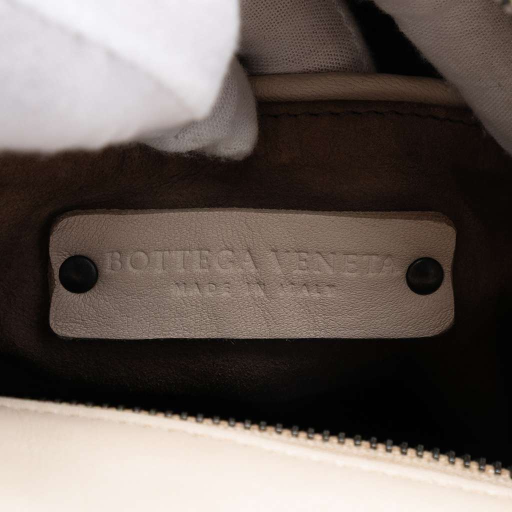 Bottega Veneta Nappa Intrecciato Satchel White Leather Good condition - Box View