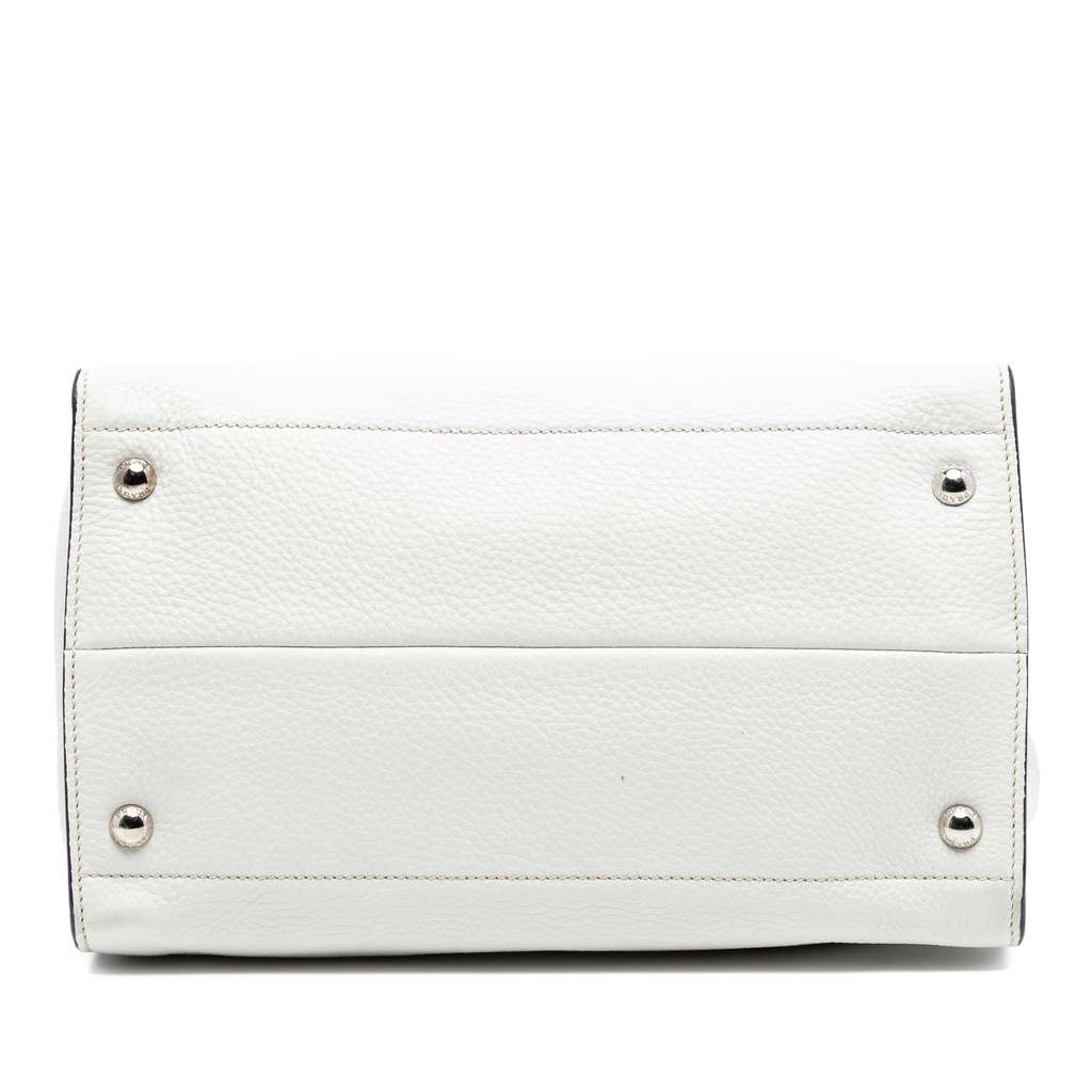 Prada Vitello Daino Open Convertible Tote White Leather Good condition - Inside View