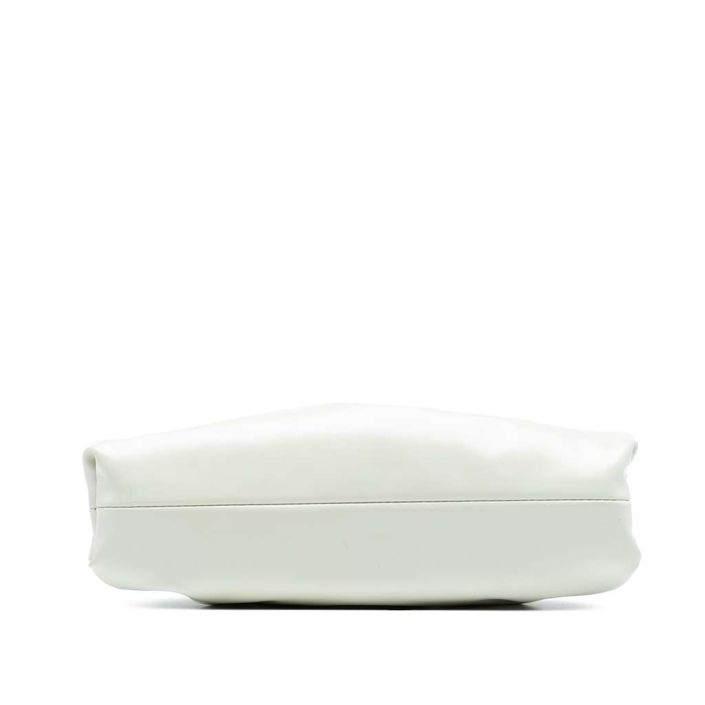 Bottega Veneta Brushed Calfskin Beaded Strap The Mini Pouch Crossbody White Leather Good condition - Inside View