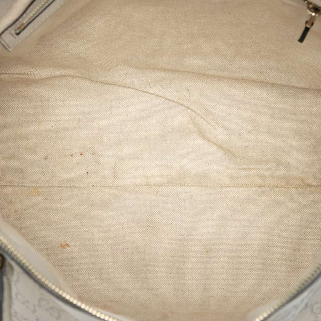 Gucci Guccissima Mayfair Satchel White Leather Fair condition - Model View