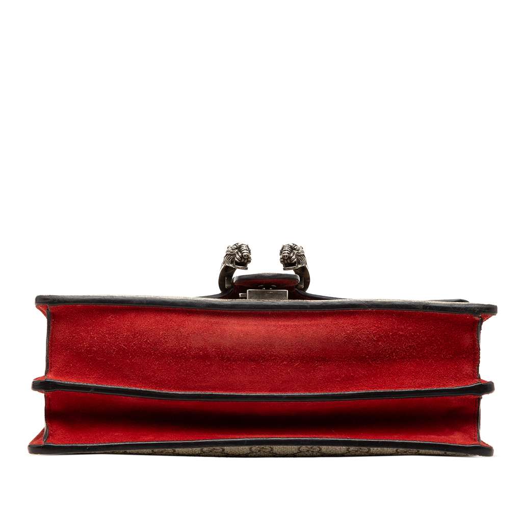 Gucci Medium GG Supreme Dionysus Shoulder Bag Brown Canvas Good condition - Inside View