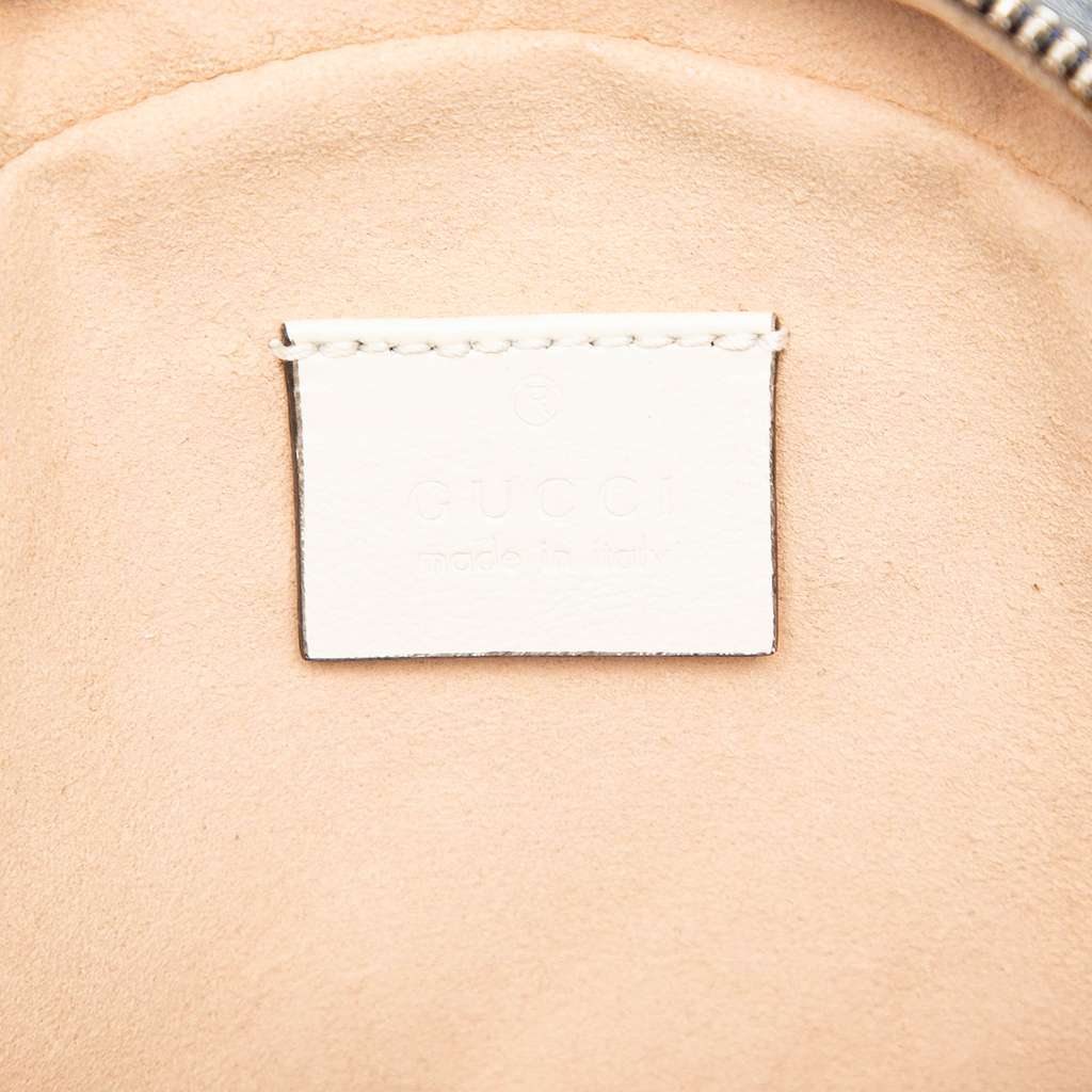 Gucci Mini GG Marmont Matelasse Leather Torchon Round Crossbody Blue Leather Good condition - Box View