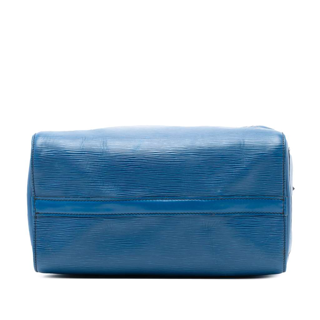 Louis Vuitton Epi Speedy 35 Blue Leather Good condition - Inside View