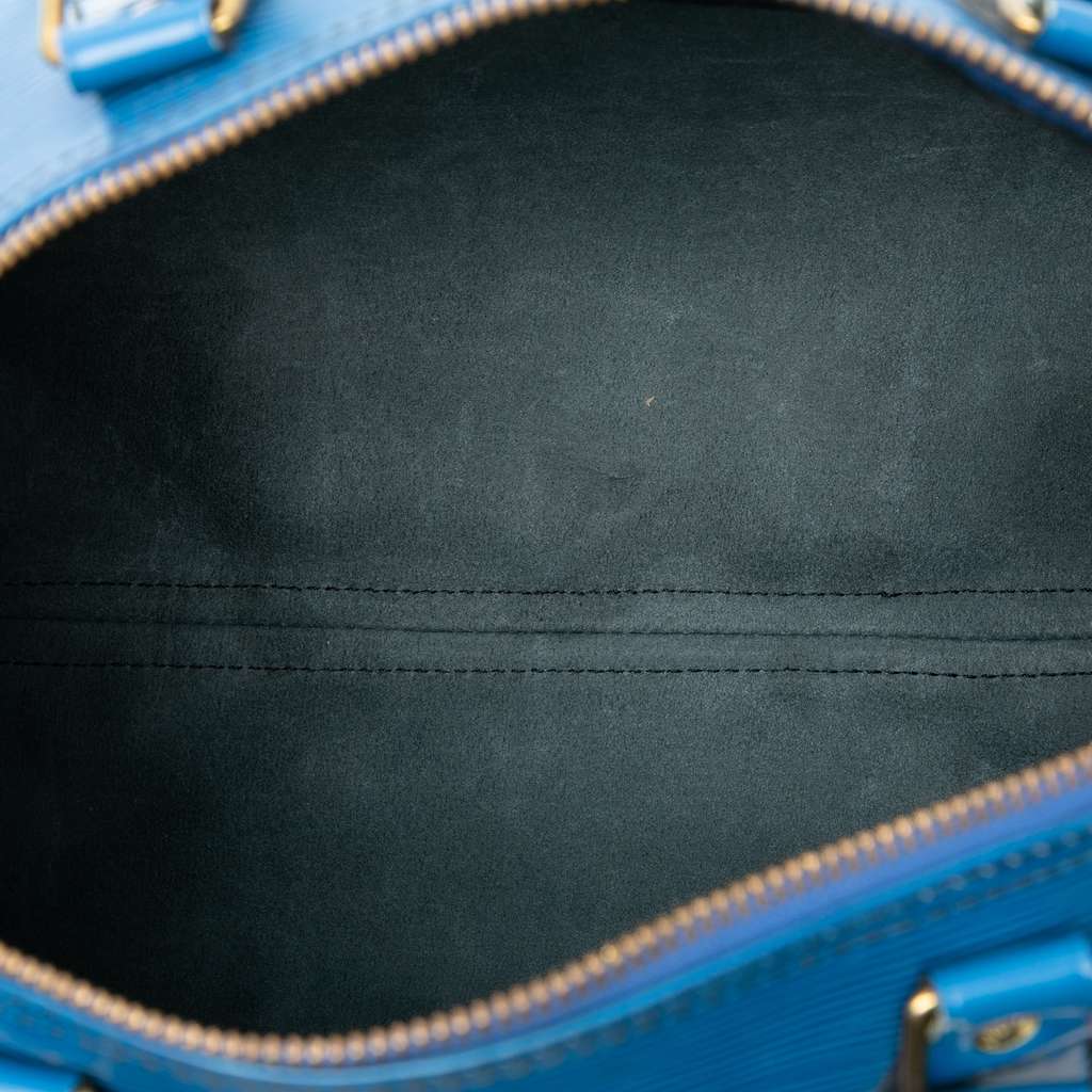 Louis Vuitton Epi Speedy 35 Blue Leather Good condition - Model View