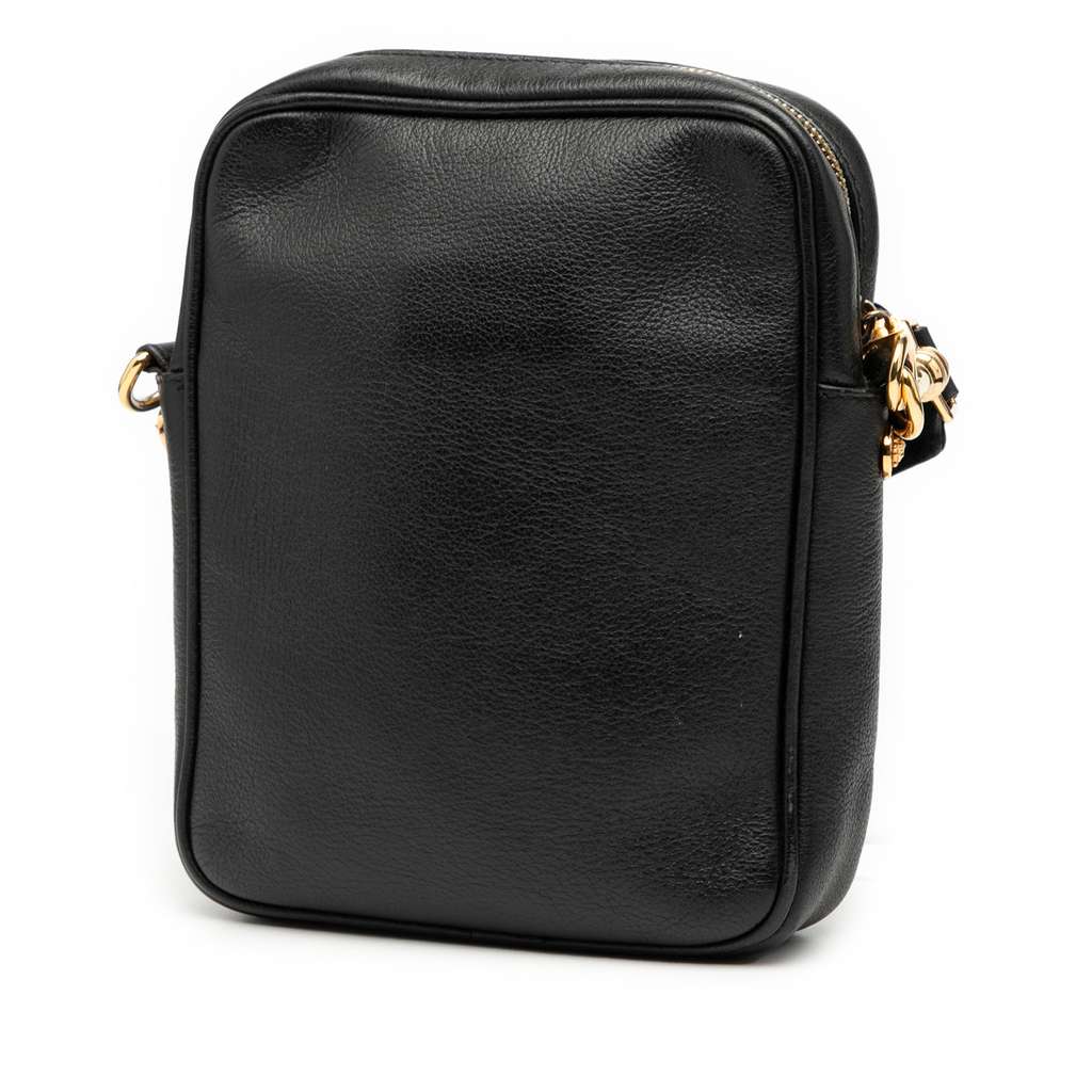 Versace Leather Medusa Crossbody Black Leather Good condition - Back View