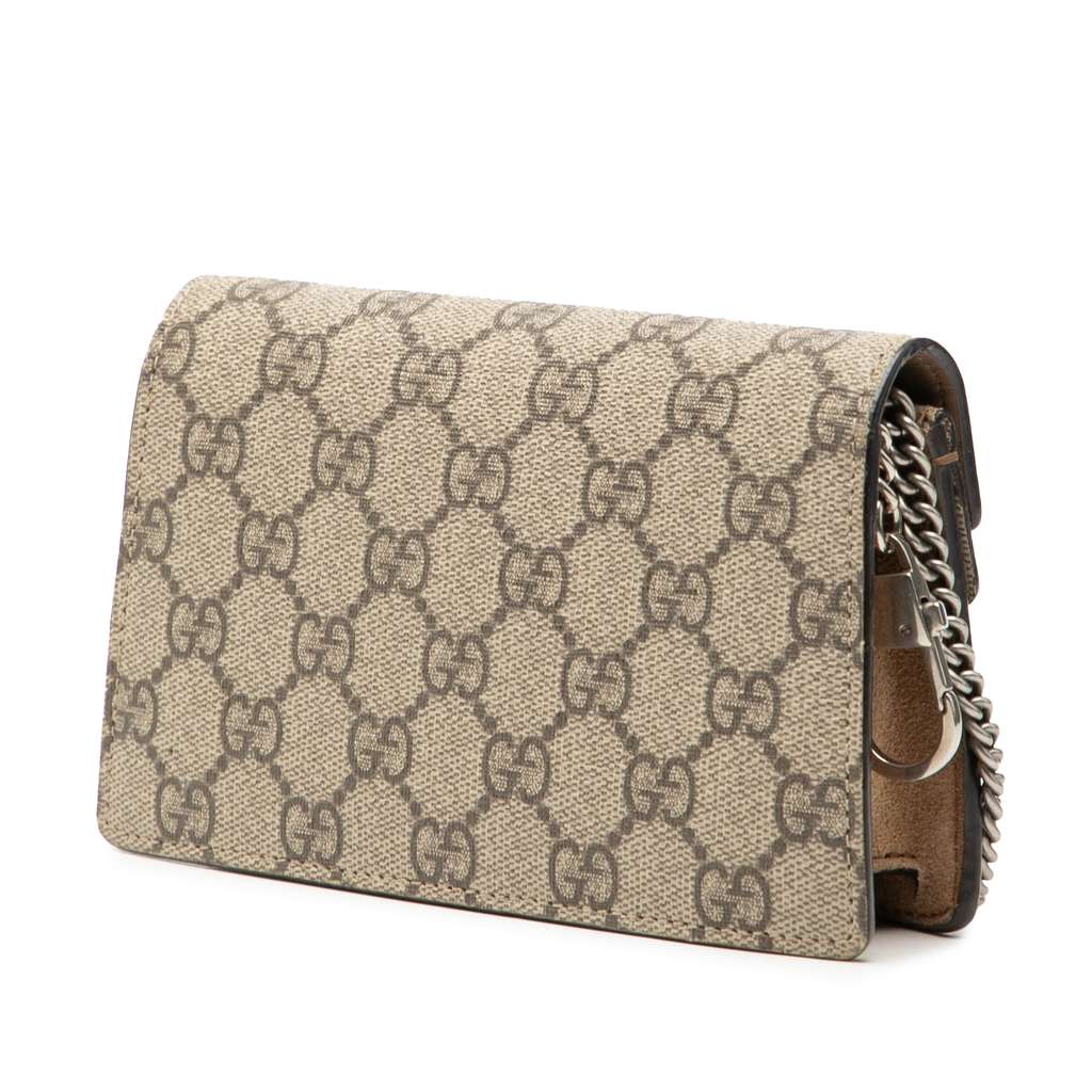 Gucci Mini GG Supreme Dionysus Crossbody Brown Canvas Good condition - Back View