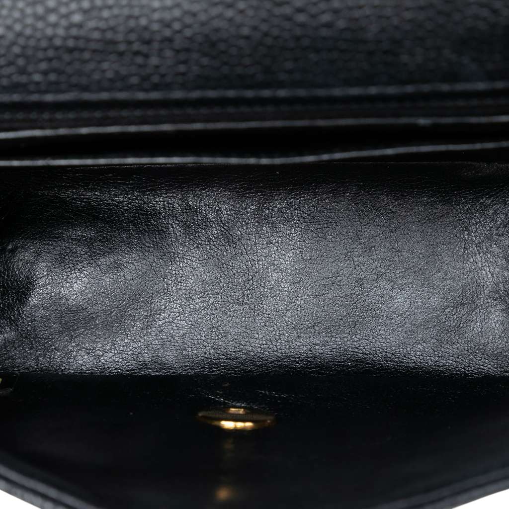 Chanel Mini Square Classic Caviar Single Flap Black Leather Good condition - Model View