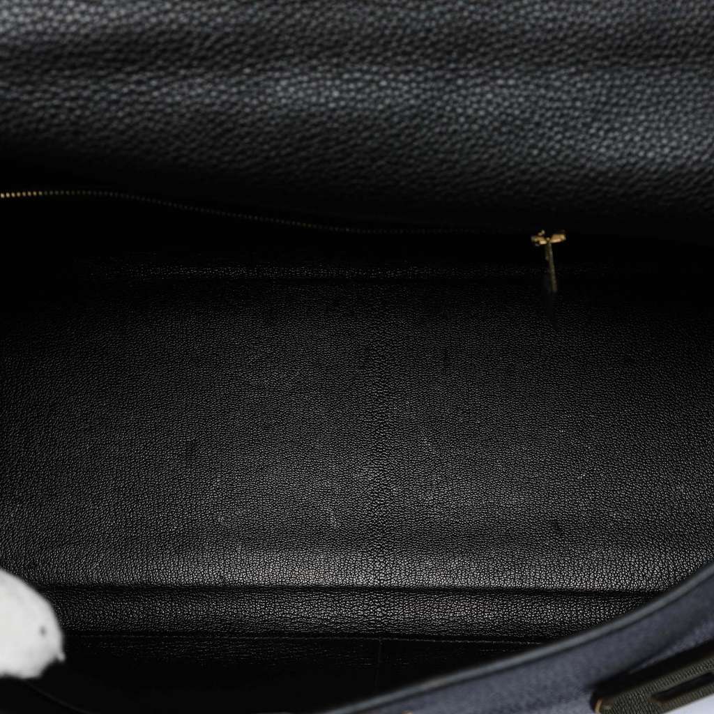 Hermès Togo Kelly II Retourne 35 Black Leather Fair condition - Model View