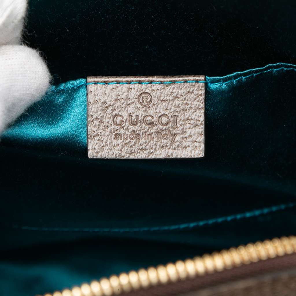 Gucci Small GG Supreme Web Ophidia Dome Crossbody Brown Canvas Good condition - Box View