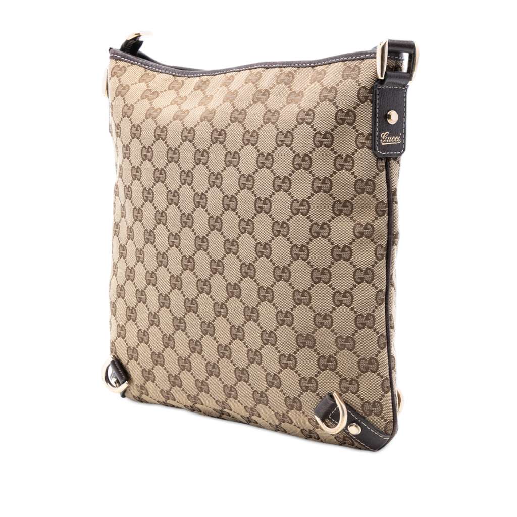 Gucci GG Canvas Abbey D Ring Crossbody Brown Canvas Good condition - Back View