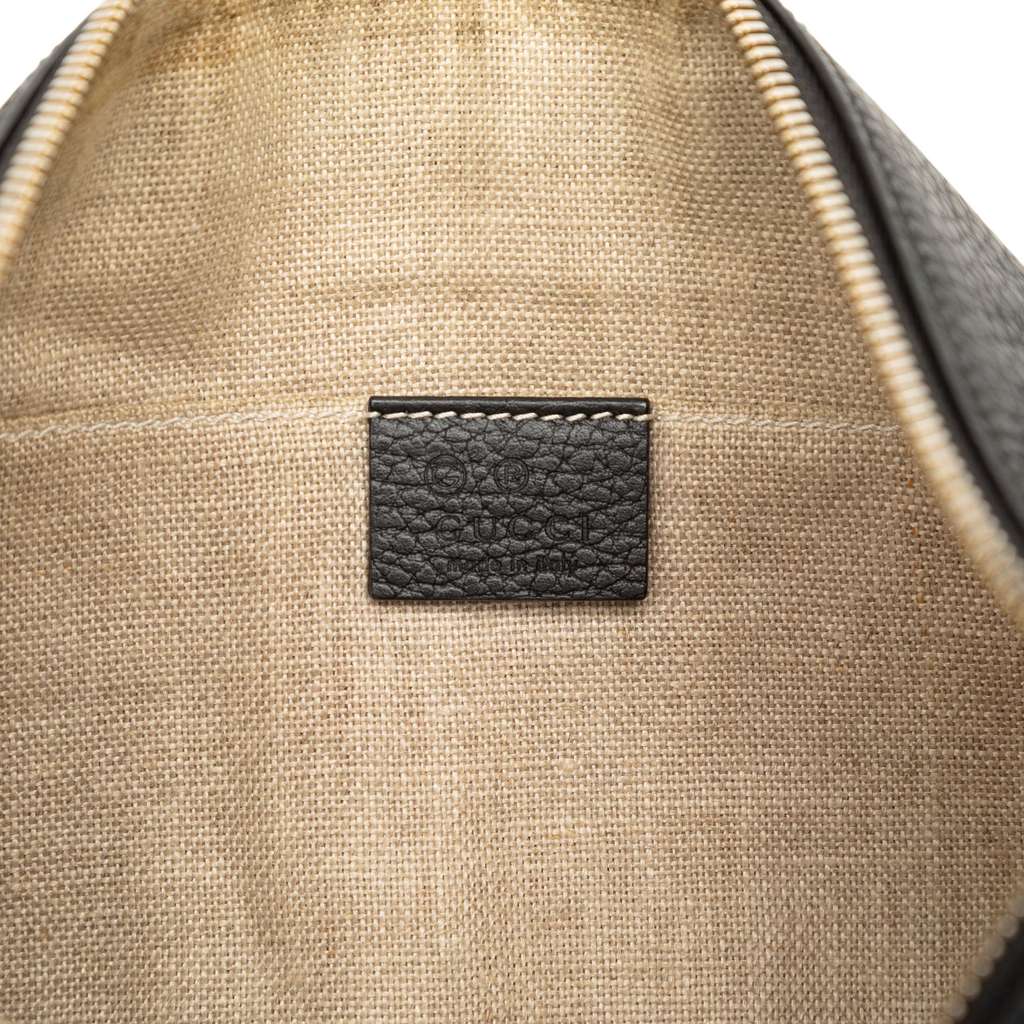 Gucci Calfskin Bamboo Tassel Clutch Black Leather Good condition - Box View