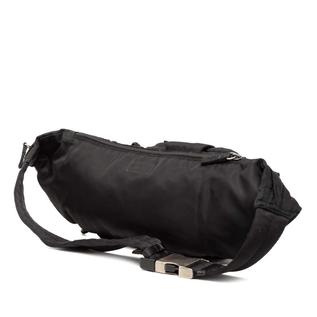 Prada Tessuto Multi Pocket Belt Bag Black Good condition - Back View