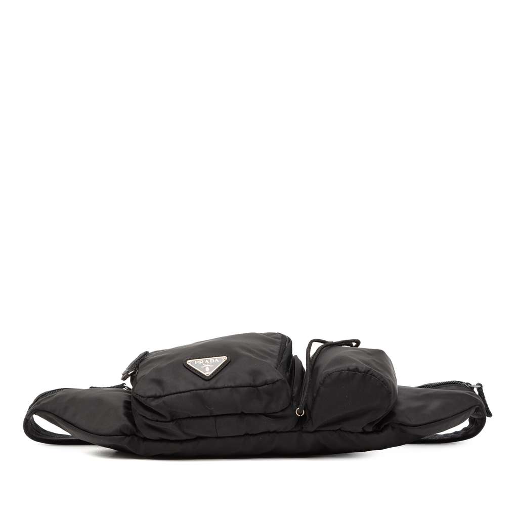 Prada Tessuto Multi Pocket Belt Bag Black Good condition - Inside View