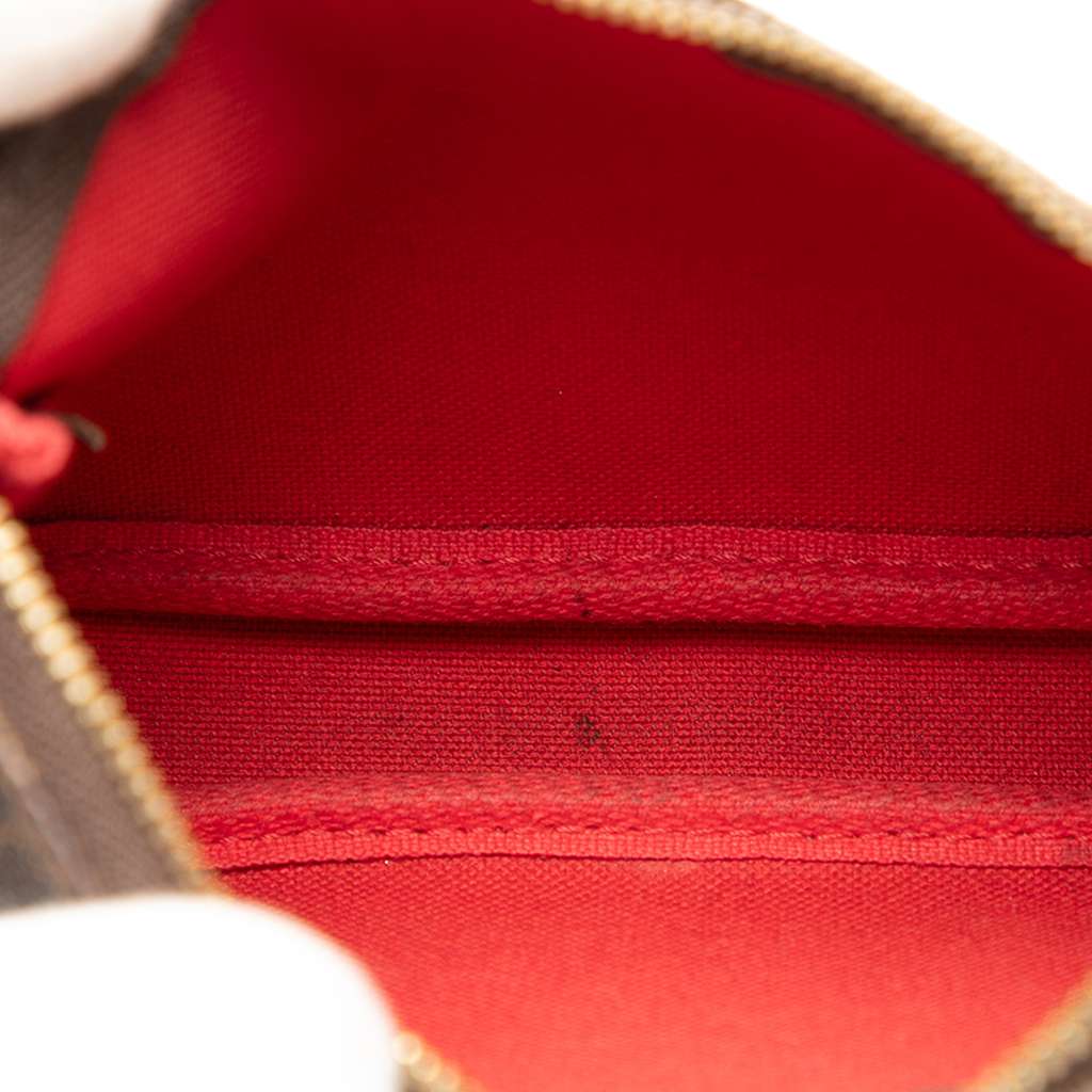 Louis Vuitton Damier Ebene Mini Pochette Accessoires Brown Good condition - Model View