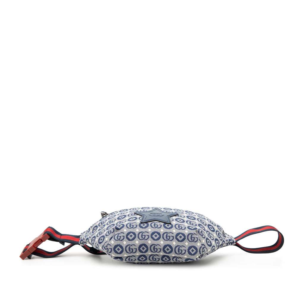 Gucci Kids GG Canvas Stars Web Belt Bag Blue Canvas Good condition - Inside View