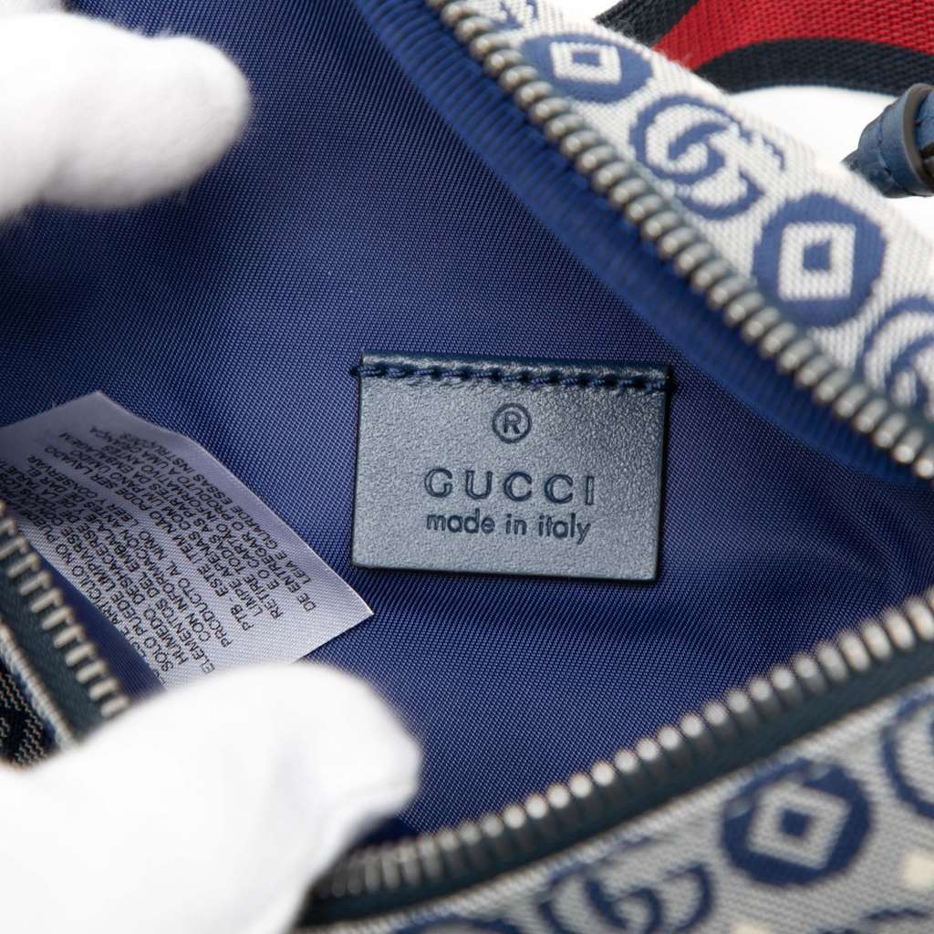 Gucci Kids GG Canvas Stars Web Belt Bag Blue Canvas Good condition - Box View