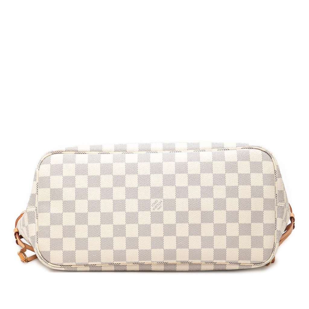 Louis Vuitton Damier Azur Neverfull MM White Good condition - Inside View