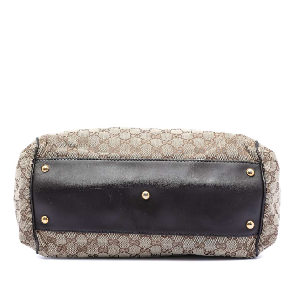 Gucci Medium GG Canvas Scarlett Satchel Brown Canvas Good condition - Inside View