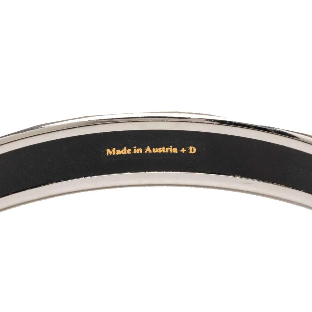 Hermès Narrow Caleche Enamel Bangle 62 Black Very good - Box View