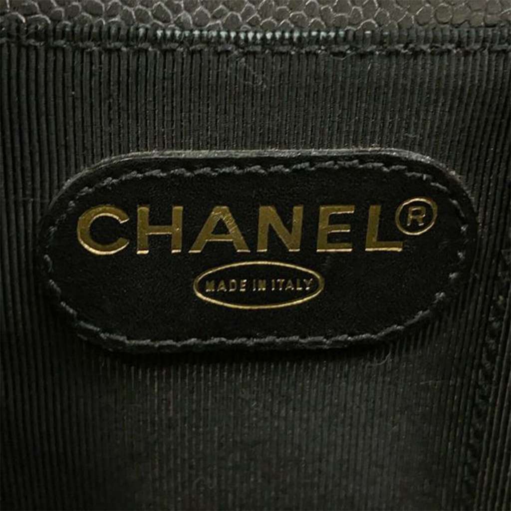Chanel Caviar Briefcase Black Leather Good condition - Box View