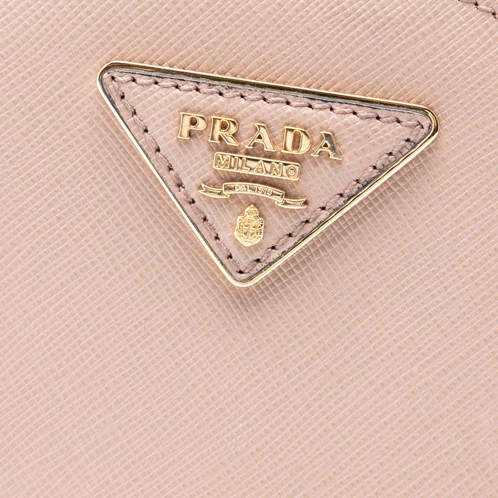 Prada Saffiano Lux Mini Odette Backpack Brown Leather Good condition - Box View