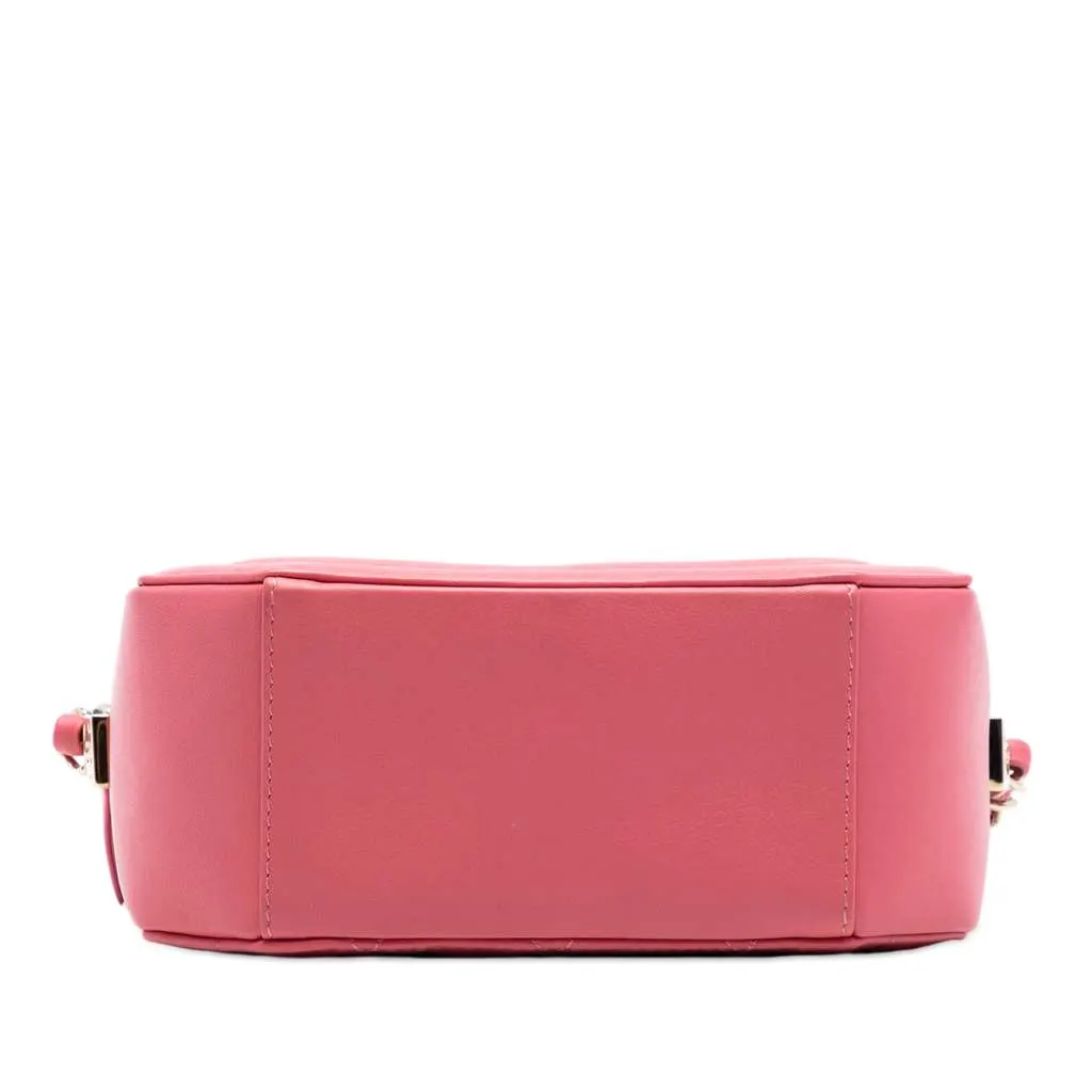 Chanel CC Calfskin Clock Camera Case Pink Leather Very good - Inside View