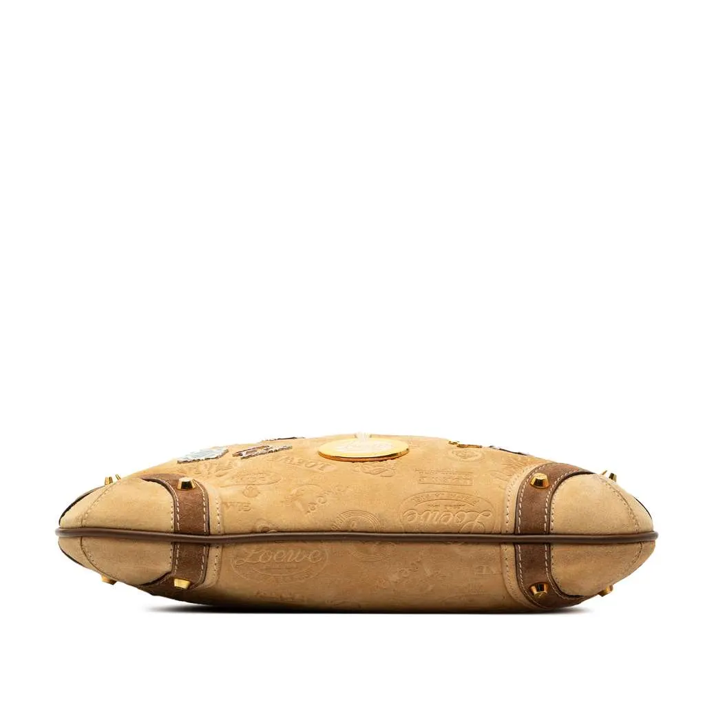 Loewe Suede Fiel A La Piel Shoulder Bag Brown Leather Very good - Inside View