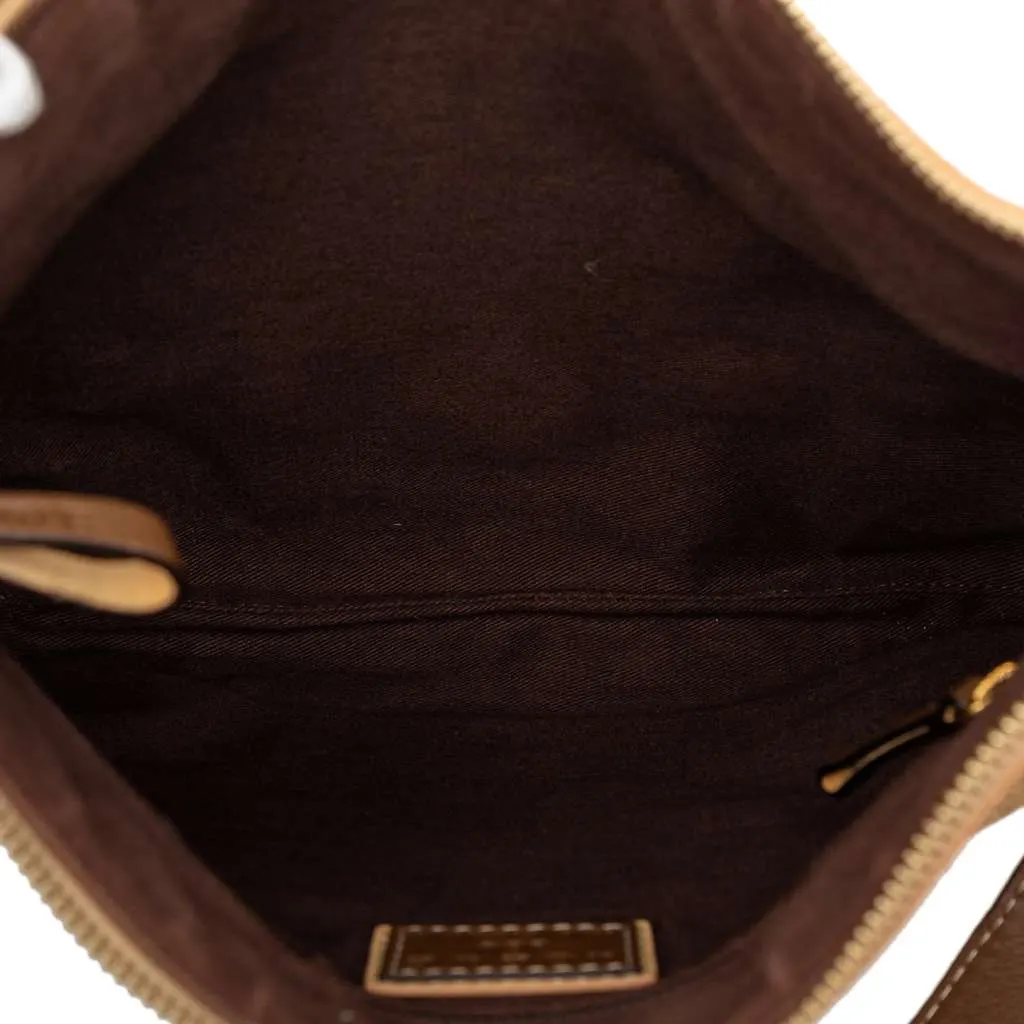 Loewe Suede Fiel A La Piel Shoulder Bag Brown Leather Very good - Model View