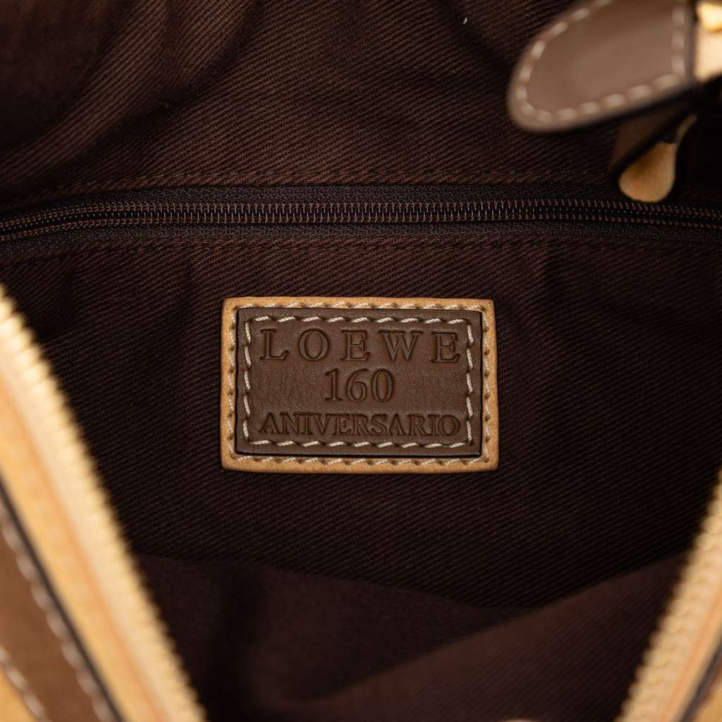 Loewe Suede Fiel A La Piel Shoulder Bag Brown Leather Good condition - Box View