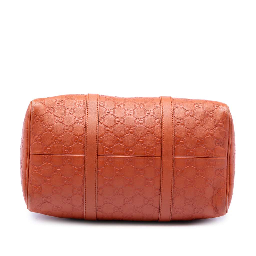 Gucci Medium Guccissima Joy Boston Bag Orange Leather Good condition - Inside View