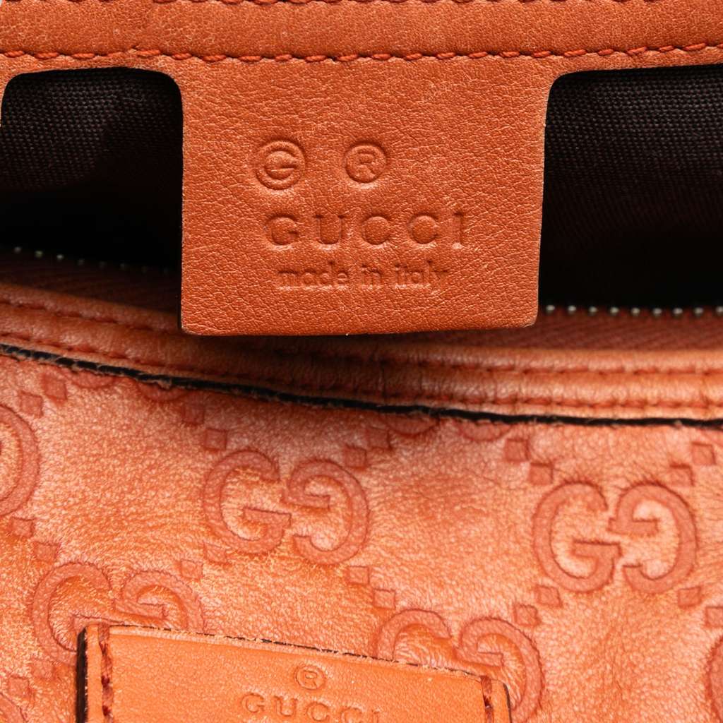 Gucci Medium Guccissima Joy Boston Bag Orange Leather Good condition - Box View