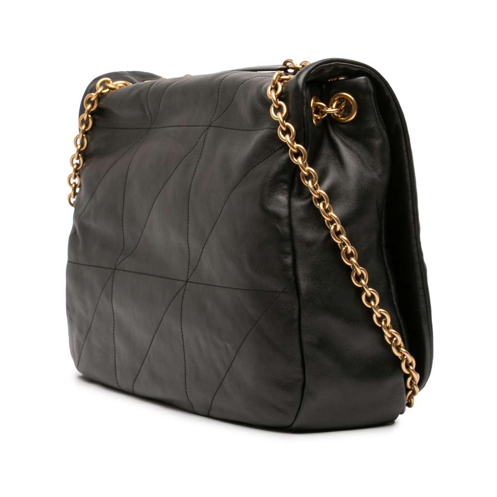 Saint Laurent Large Quilted Lambskin Jamie 4.3 Shoulder Bag Black Leather Good condition - Back View
