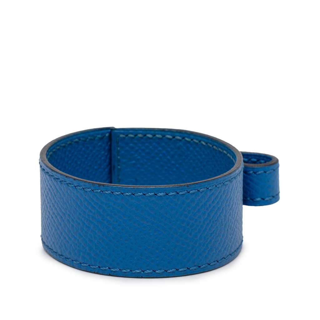 Hermès Courchevel Artemis Bracelet Blue Leather Good condition - Inside View