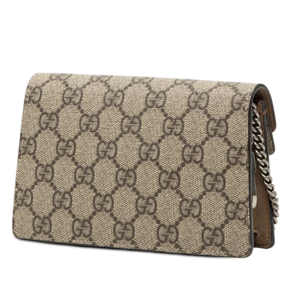 Gucci Mini GG Supreme Dionysus Crossbody Brown Canvas Good condition - Back View
