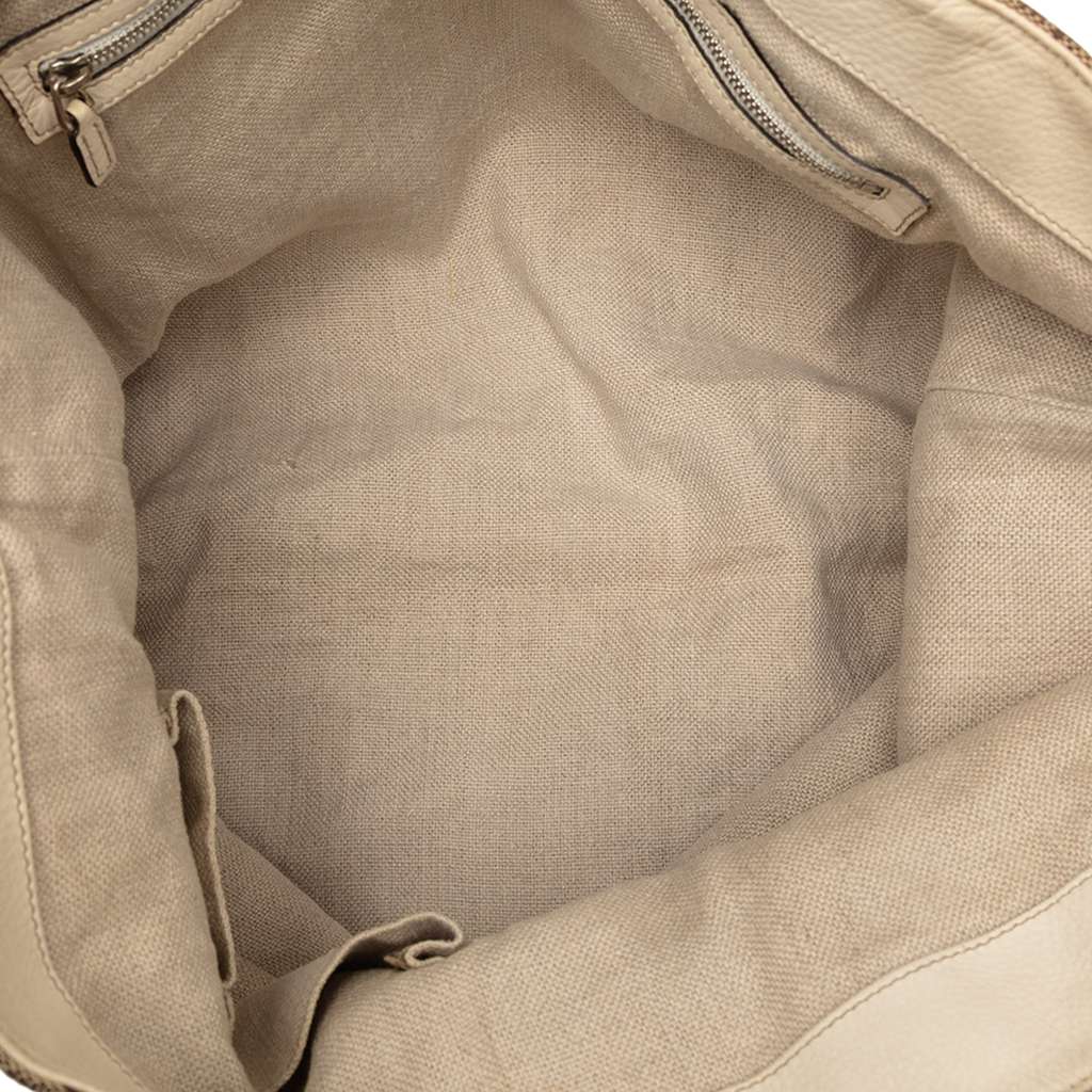 Gucci Medium GG Canvas Icon Bit Tote Brown Canvas Good condition - Model View