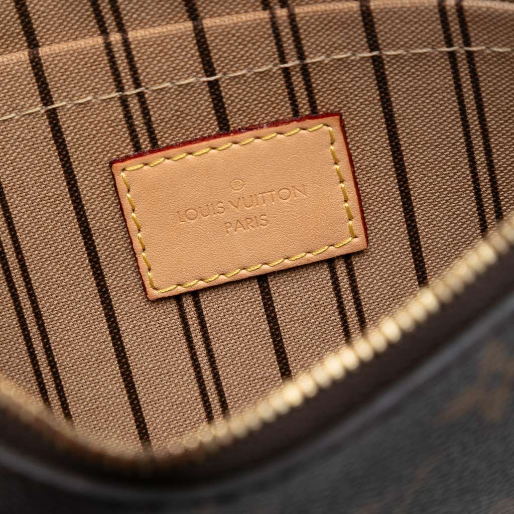 Louis Vuitton Monogram Neverfull Pouch Brown Good condition - Box View