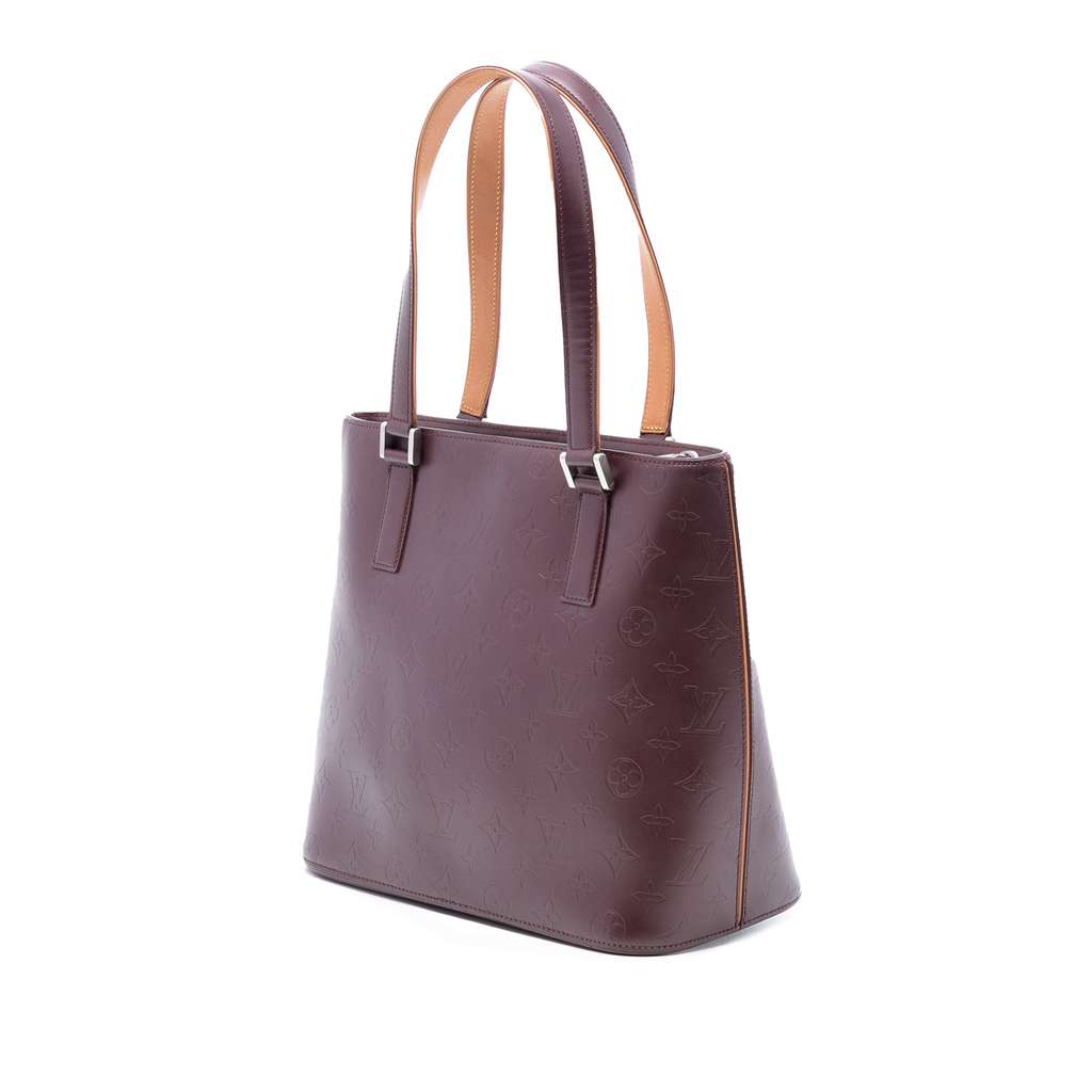 Louis Vuitton Monogram Mat Stockton Red Leather Good condition - Back View