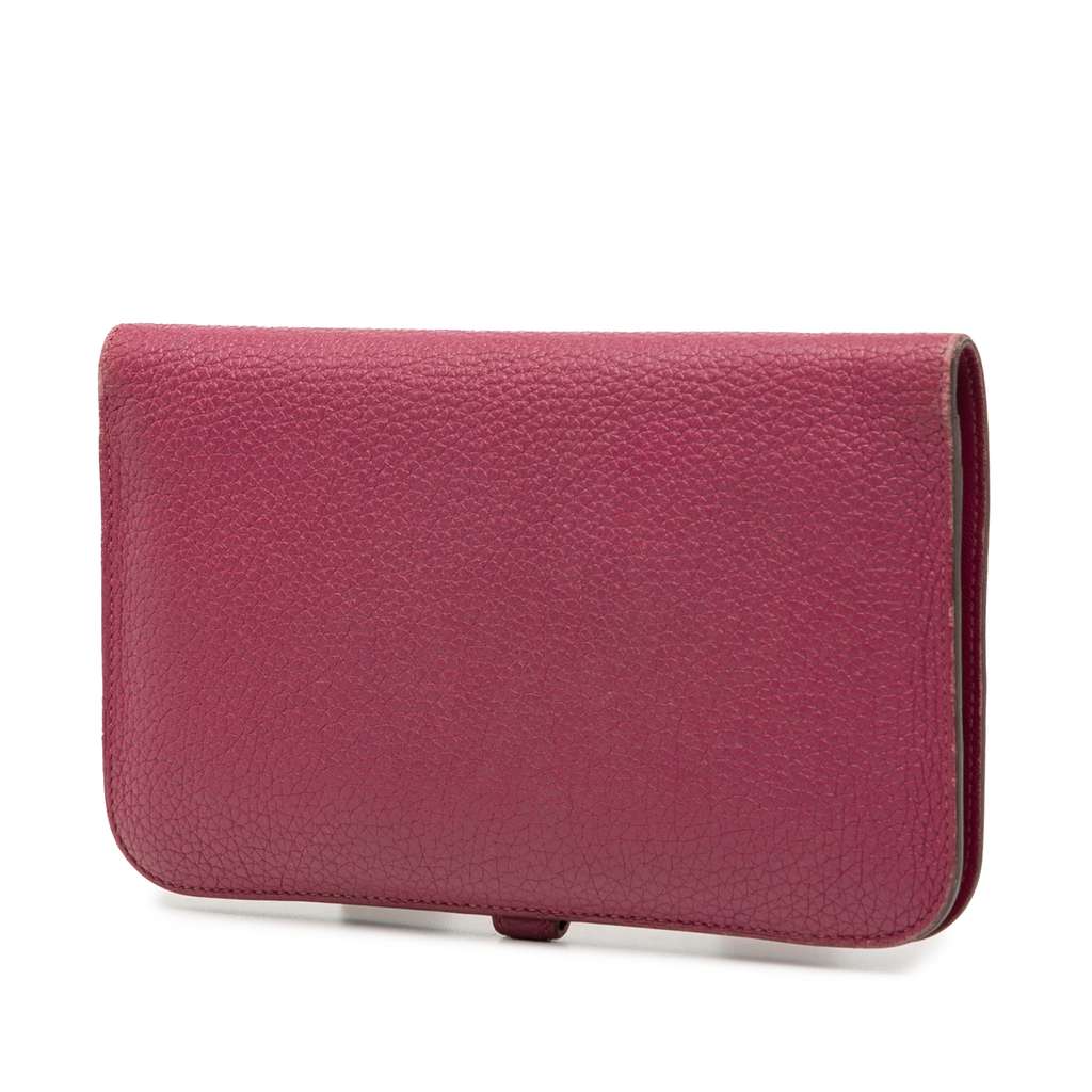 Hermès Togo Dogon Long Wallet Pink Leather Good condition - Back View