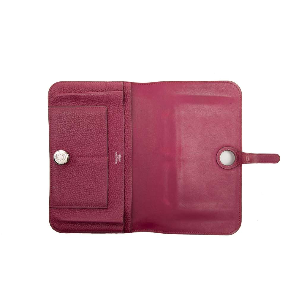 Hermès Togo Dogon Long Wallet Pink Leather Good condition - Model View