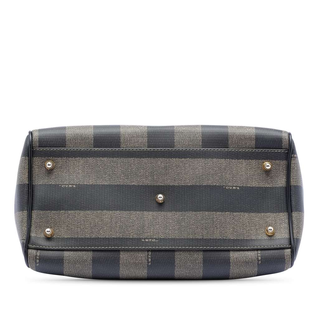 Fendi Pequin Coated Canvas Boston Bag Brown Canvas Good condition - Inside View