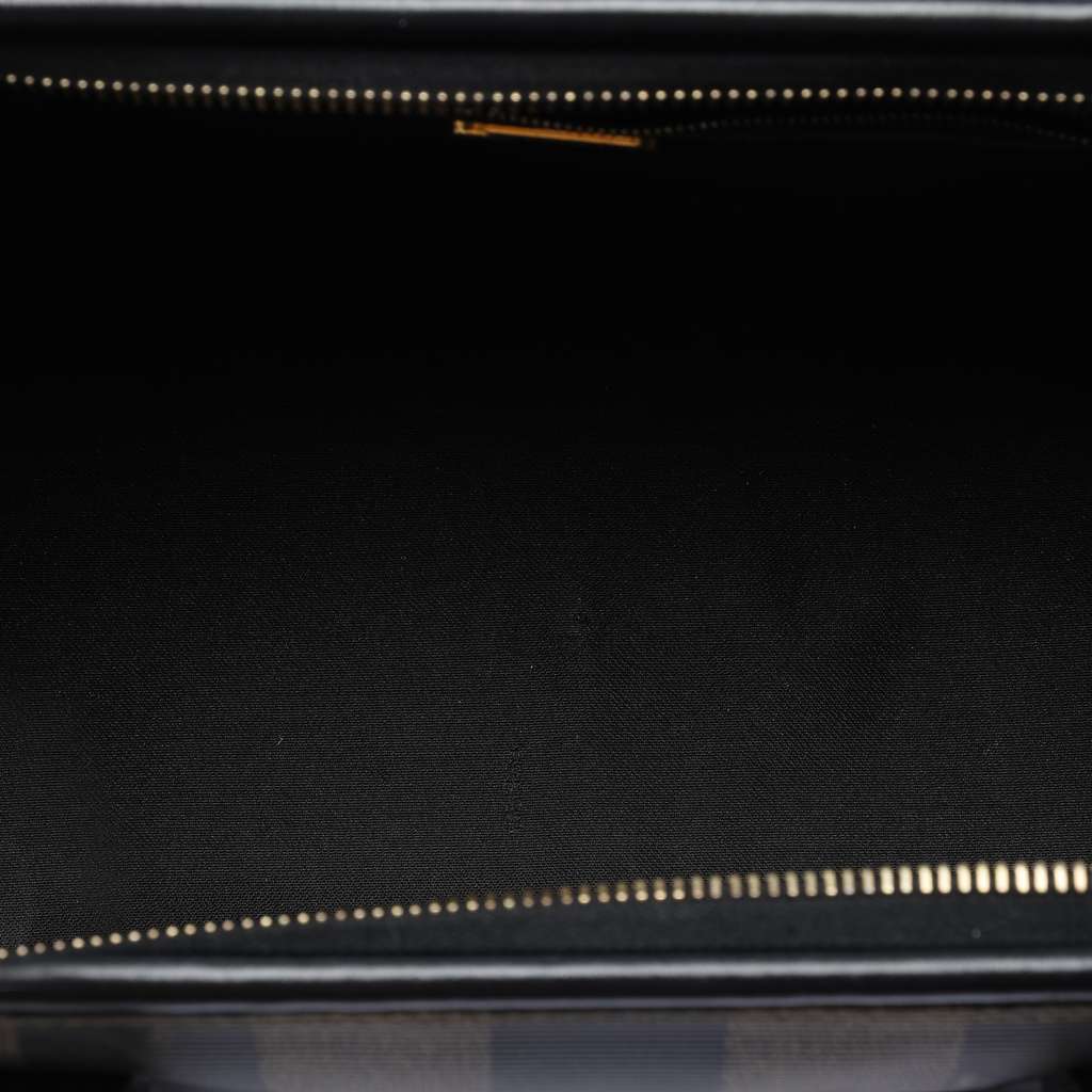 Fendi Pequin Coated Canvas Boston Bag Brown Canvas Good condition - Model View