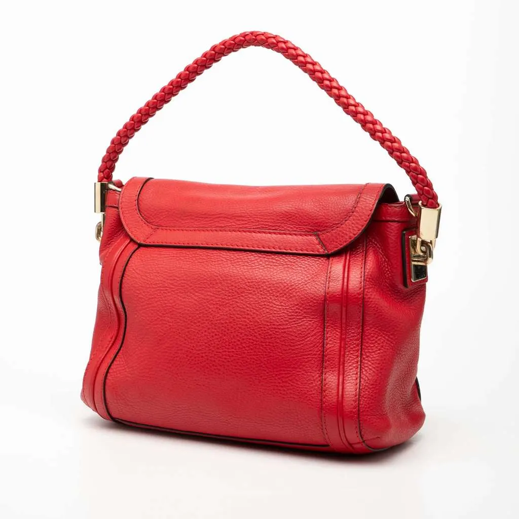 Gucci Leather Bella Satchel Red Leather Very good - Back View
