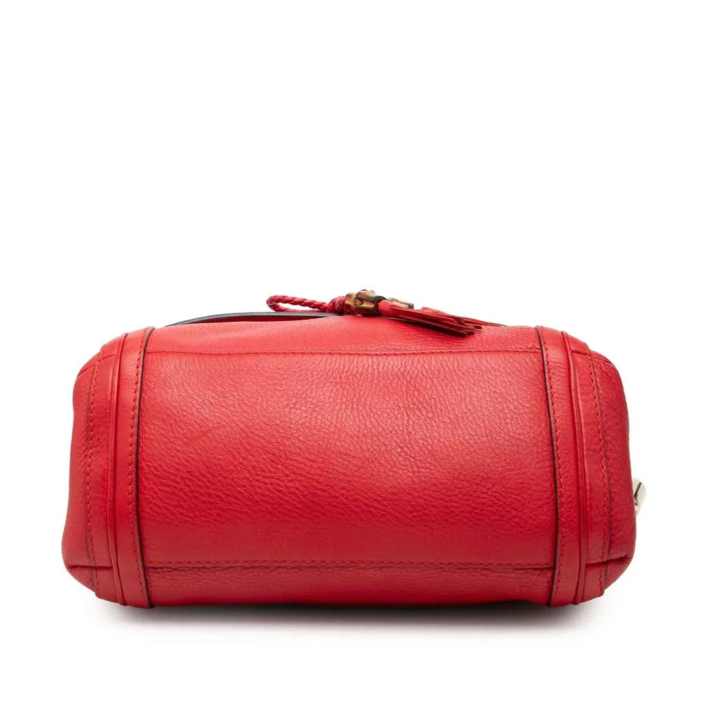 Gucci Leather Bella Satchel Red Leather Very good - Inside View