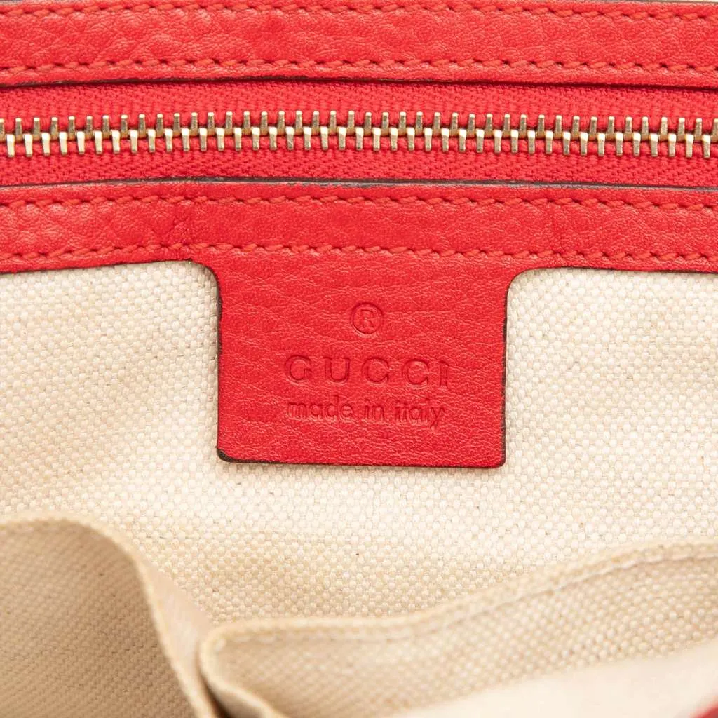 Gucci Leather Bella Satchel Red Leather Very good - Box View